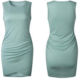 NWT Mint ruched sleeveless dress S